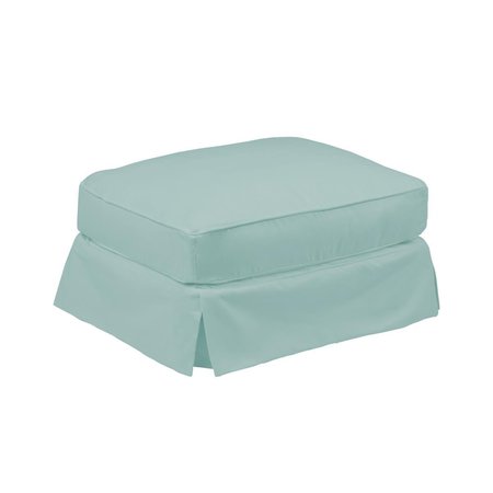 SUNSET TRADING Horizon Ottoman Slipcover Only Ocean Blue - 18 x 33 x 25 in. SU-117630SC-391043